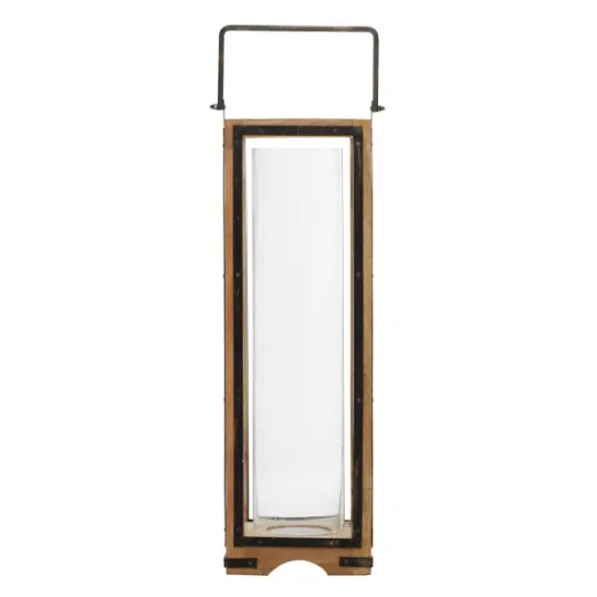 Kirkland's Home Mango Wood Frame Lantern, 31 In.- Lanterns