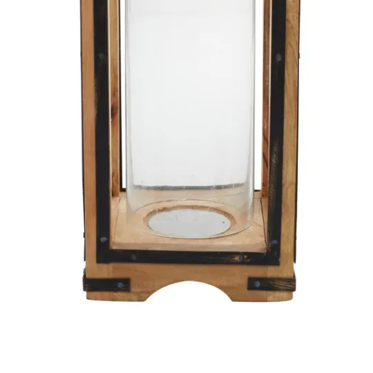 Kirkland's Home Mango Wood Frame Lantern, 31 In.- Lanterns