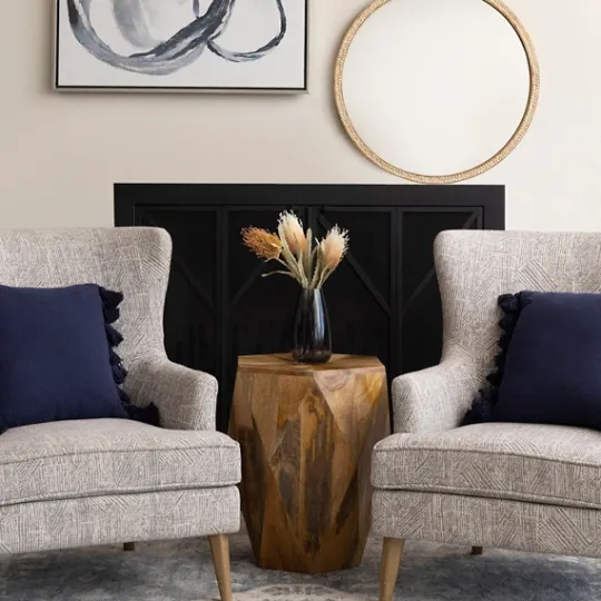 Kirkland's Home Mango Wood Hexagon Side Table- Accent & End Tables