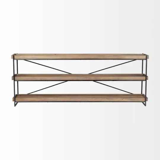 Kirkland's Home Mango Wood Metal Frame Console Table- Console Tables