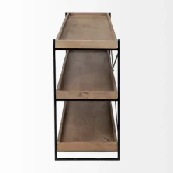 Kirkland's Home Mango Wood Metal Frame Console Table- Console Tables