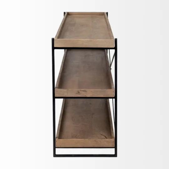 Kirkland's Home Mango Wood Metal Frame Console Table- Console Tables