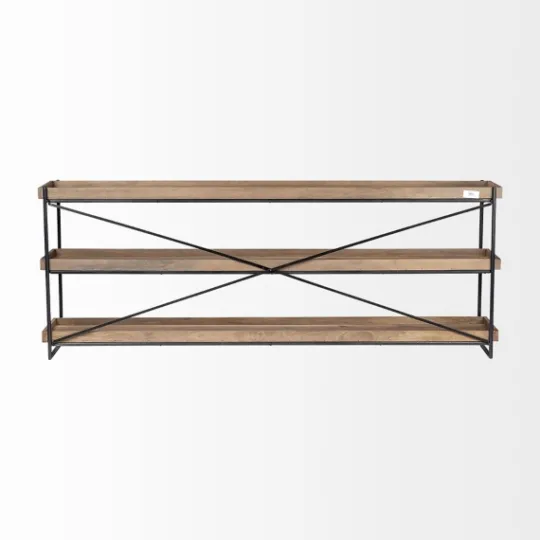 Kirkland's Home Mango Wood Metal Frame Console Table- Console Tables