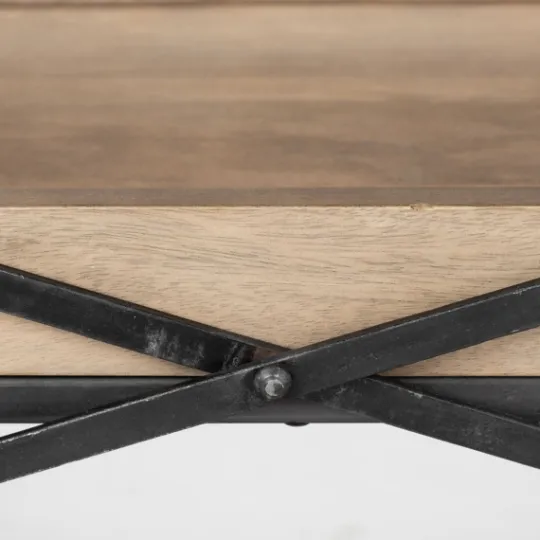 Kirkland's Home Mango Wood Metal Frame Console Table- Console Tables