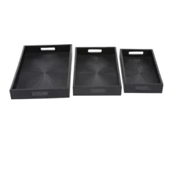 Kirkland's Home Mango Wood Trays, Set Of 3- Decorative Trays