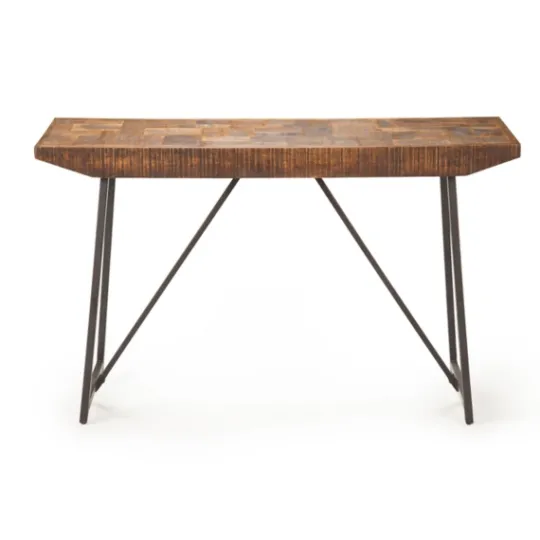 Kirkland's Home Mango Wood Willow Parquet Sofa Table- Console Tables