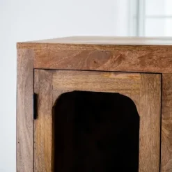 Kirkland's Home Manu Natural Mango Wood Cabinet- Cabinets & Sideboards