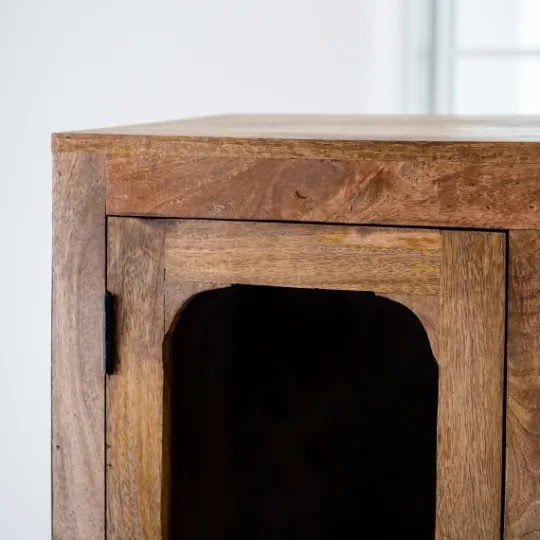 Kirkland's Home Manu Natural Mango Wood Cabinet- Cabinets & Sideboards