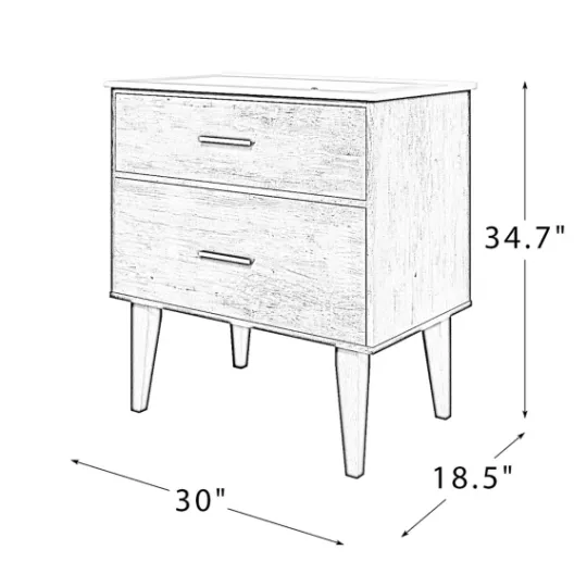 Kirkland's Home Maple Corinth Wood Sink Vanity- Bathroom Furniture