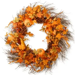 Kirkland's Home Maple Leaf Branch Wreath- Wreaths