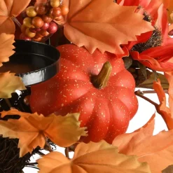 Kirkland's Home Maple Leaf Candleholder Centerpiece- Arrangements & Greenery