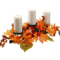 Kirkland's Home Maple Leaf Candleholder Centerpiece- Arrangements & Greenery