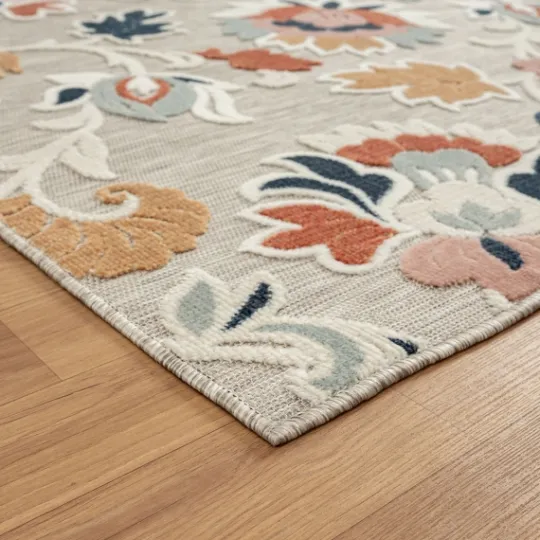 Kirkland's Home Mara Floral Blossom Indoor/Outdoor Area Rug, 7X9- Outdoor Rugs
