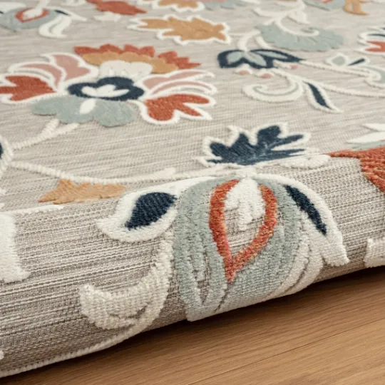 Kirkland's Home Mara Floral Blossom Indoor/Outdoor Area Rug, 5X7- Outdoor Rugs