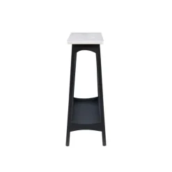 Kirkland's Home Marble And Black Wood Console Table- Console Tables