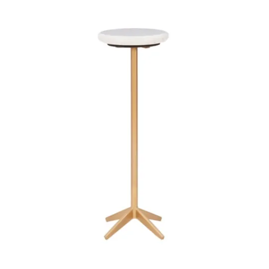 Kirkland's Home Marble And Gold Base Cocktail Table- Accent & End Tables