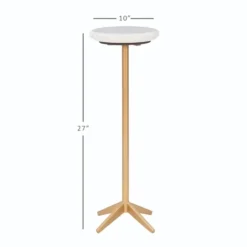 Kirkland's Home Marble And Gold Base Cocktail Table- Accent & End Tables