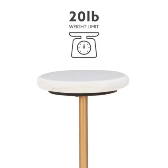 Kirkland's Home Marble And Gold Base Cocktail Table- Accent & End Tables