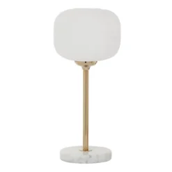 Kirkland's Home Marble And Gold Metal Globe Table Lamp- Table Lamps