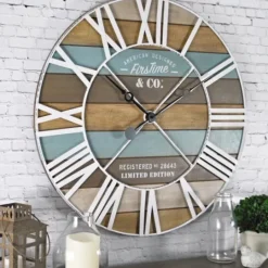 Kirkland's Home Maritime Planks Wall Clock- Clocks