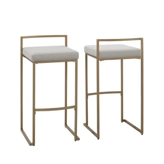 Kirkland's Home Marley And Gold Bar Stools, Set Of 2- Bar Stools & Counter Height Stools
