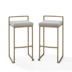 Kirkland's Home Marley And Gold Bar Stools, Set Of 2- Bar Stools & Counter Height Stools