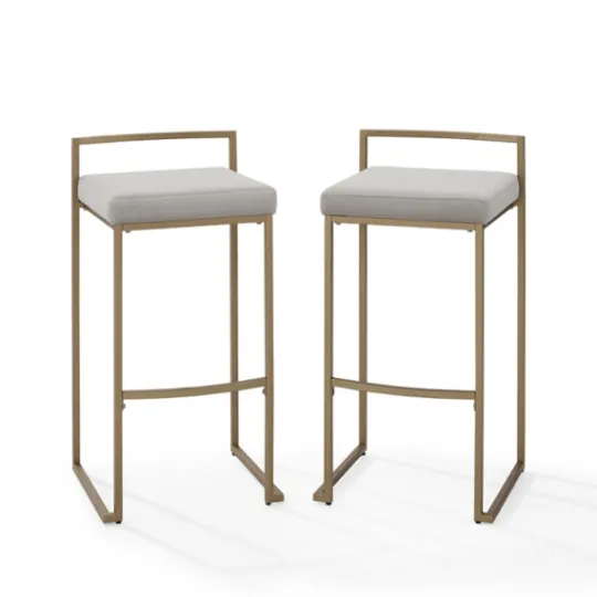 Kirkland's Home Marley And Gold Bar Stools, Set Of 2- Bar Stools & Counter Height Stools