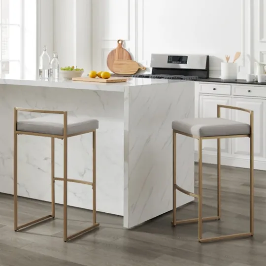 Kirkland's Home Marley And Gold Bar Stools, Set Of 2- Bar Stools & Counter Height Stools