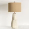 Kirkland's Home Marsha Cream Speckled Table Lamp- Table Lamps