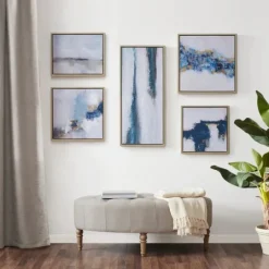 Kirkland's Home Martha Stewart Blue Drift 5-Pc. Framed Art- Framed Art
