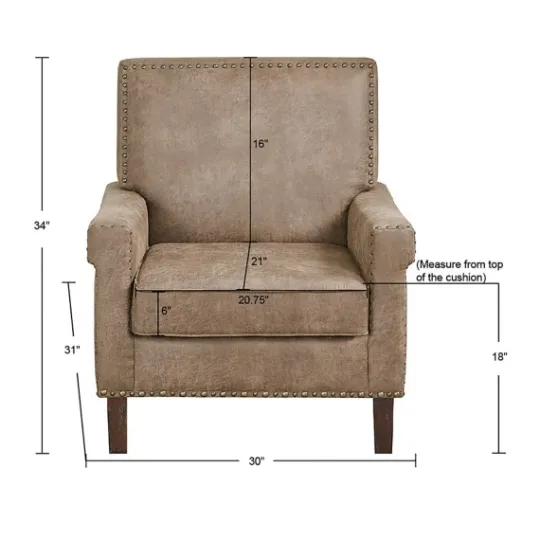 Kirkland's Home Martha Stewart Faux Leather Accent Chair- Accent Chairs