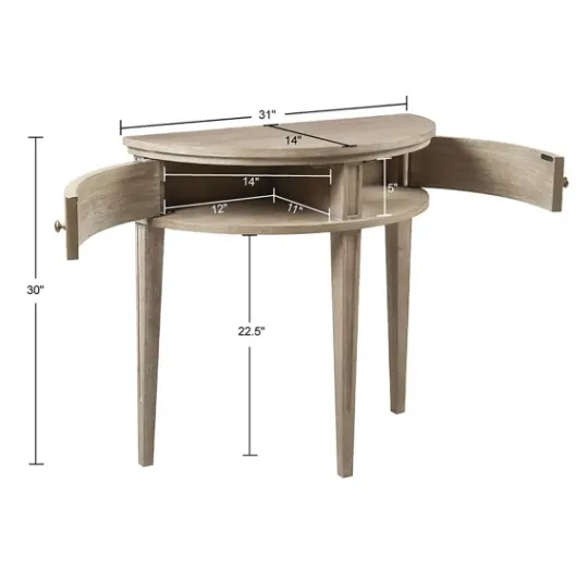 Kirkland's Home Martha Stewart Half Moon Console Table- Console Tables