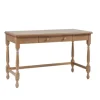 Kirkland's Home Martha Stewart Natural Wood Turned Legs Desk- Office Furniture