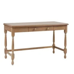 Kirkland's Home Martha Stewart Natural Wood Turned Legs Desk- Office Furniture
