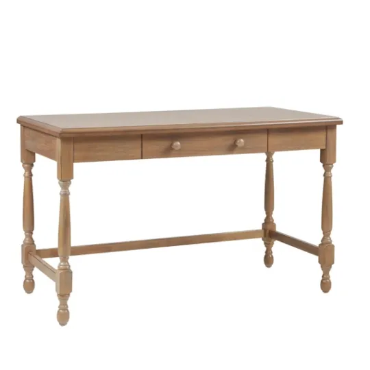 Kirkland's Home Martha Stewart Natural Wood Turned Legs Desk- Office Furniture