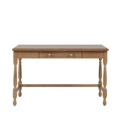 Kirkland's Home Martha Stewart Natural Wood Turned Legs Desk- Office Furniture