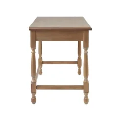 Kirkland's Home Martha Stewart Natural Wood Turned Legs Desk- Office Furniture