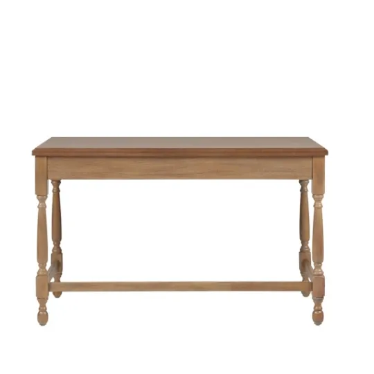 Kirkland's Home Martha Stewart Natural Wood Turned Legs Desk- Office Furniture