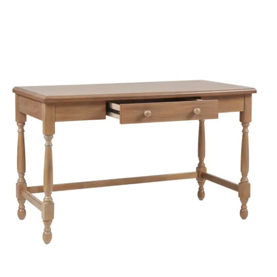 Kirkland's Home Martha Stewart Natural Wood Turned Legs Desk- Office Furniture