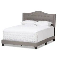Kirkland's Home Mary Light Button Tufted Full Bed Frame- Beds & Headboards