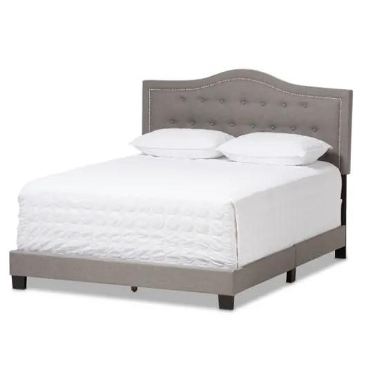 Kirkland's Home Mary Light Button Tufted Full Bed Frame- Beds & Headboards