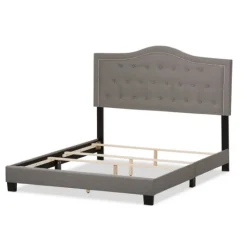 Kirkland's Home Mary Light Button Tufted Full Bed Frame- Beds & Headboards