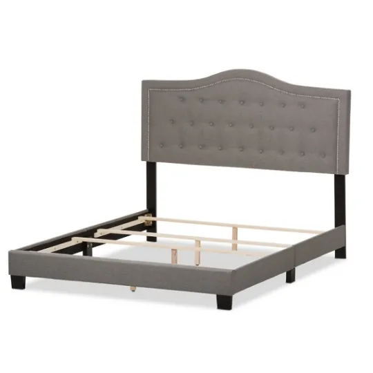 Kirkland's Home Mary Light Button Tufted Full Bed Frame- Beds & Headboards