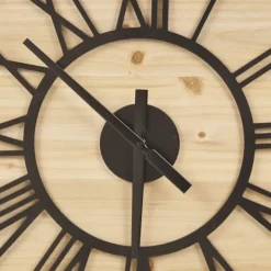 Kirkland's Home Mason Metal And Wood Wall Clock- Clocks