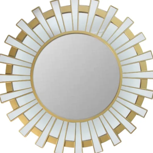 Kirkland's Home Matte And Clear Sunburst Wall Mirror- Decorative Mirrors