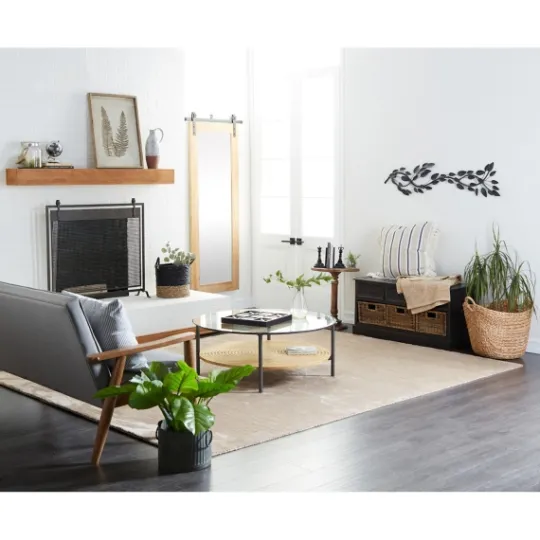 Kirkland's Home Matte Black And White Wooden Tic Tac Toe Board- Decorative Accents