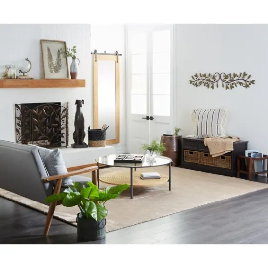 Kirkland's Home Matte Black And White Wooden Tic Tac Toe Board- Decorative Accents