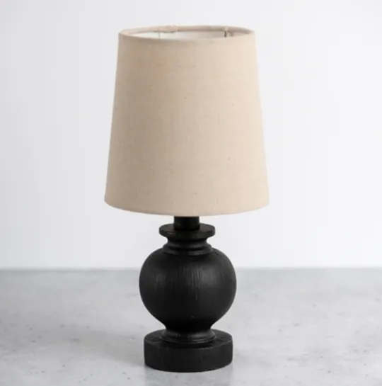 Kirkland's Home Matte Black Baluster Mini Table Lamp- Table Lamps