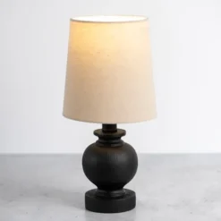 Kirkland's Home Matte Black Baluster Mini Table Lamp- Table Lamps