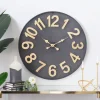 Kirkland's Home Matte Black Iron Wall Clock, 32 In.- Clocks